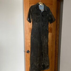 Universal Thread Olive Green suede Jumpsuit